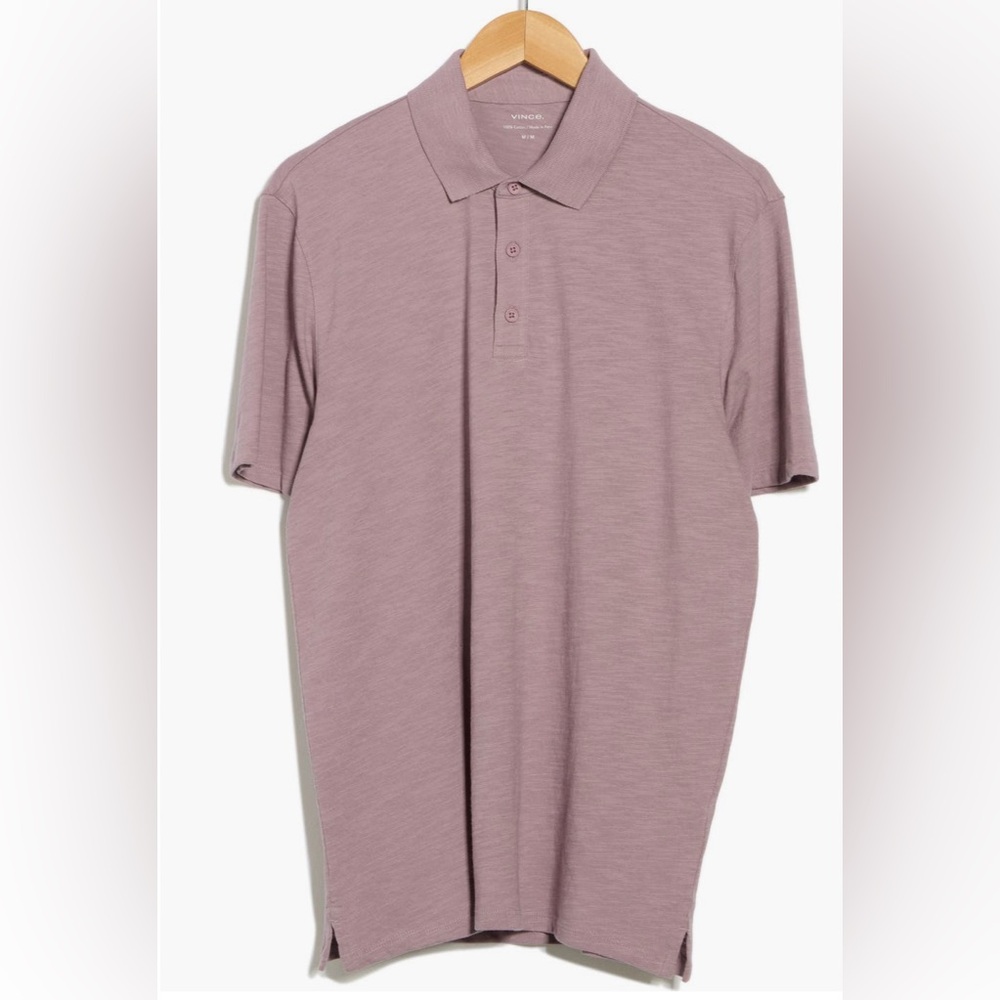 Vince
Short Sleeve
Slub Polo
Color: Shadow Mauve
Size large - Picture 3 of 5